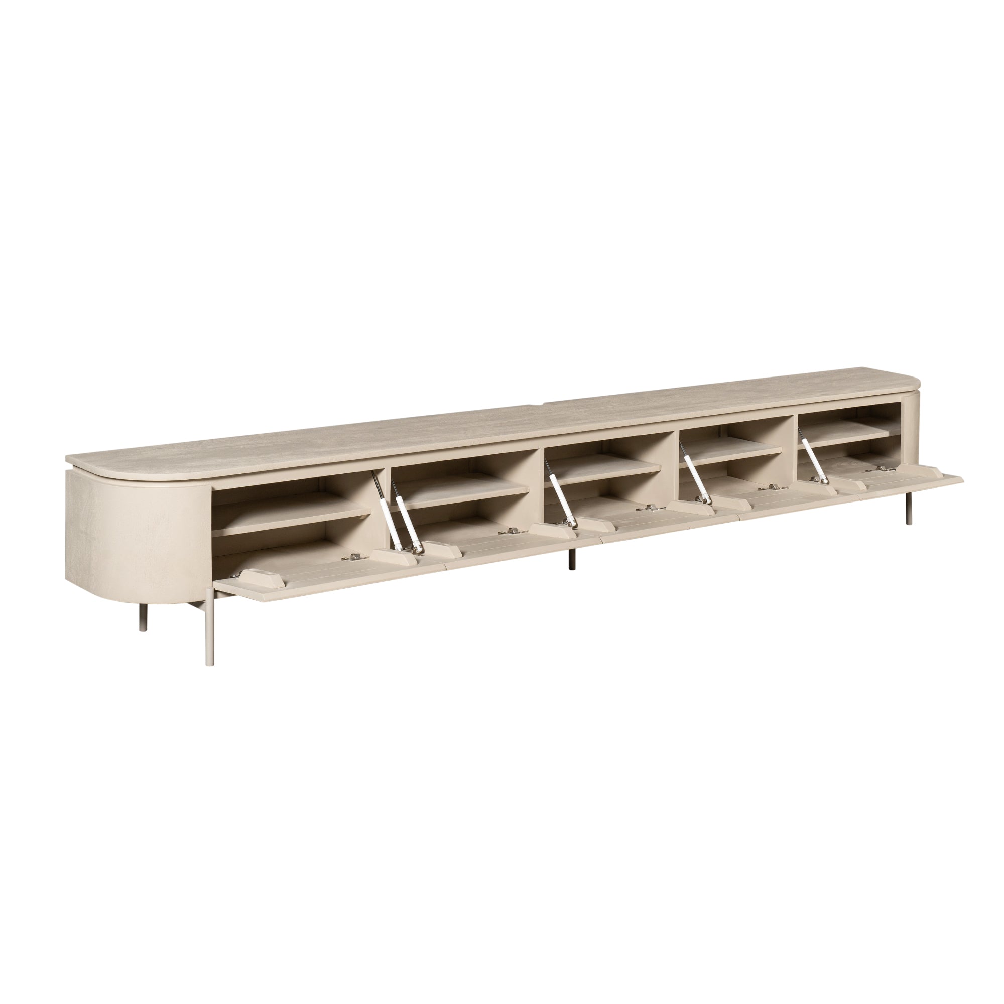 Zwevend TV-meubel Bloom - Beige - 280 cm
