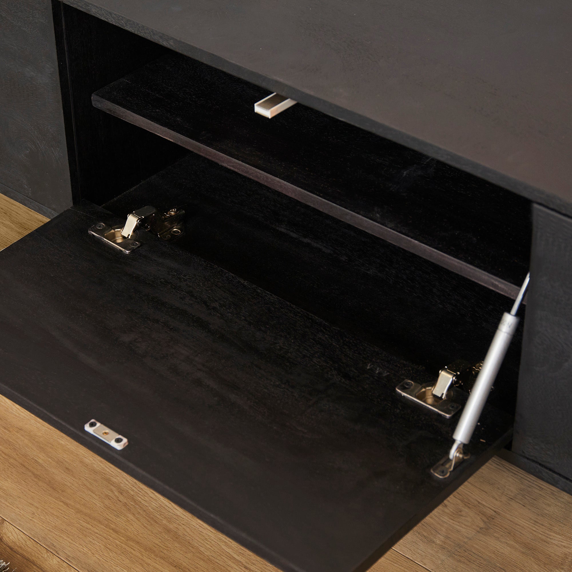 Zwevend TV-meubel Yuna - Zwart - 160 cm