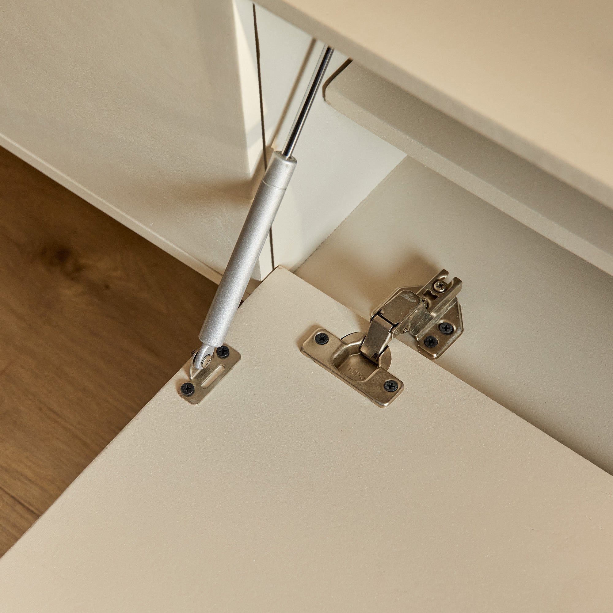 Zwevend TV-meubel Yuna - Beige - 160 cm