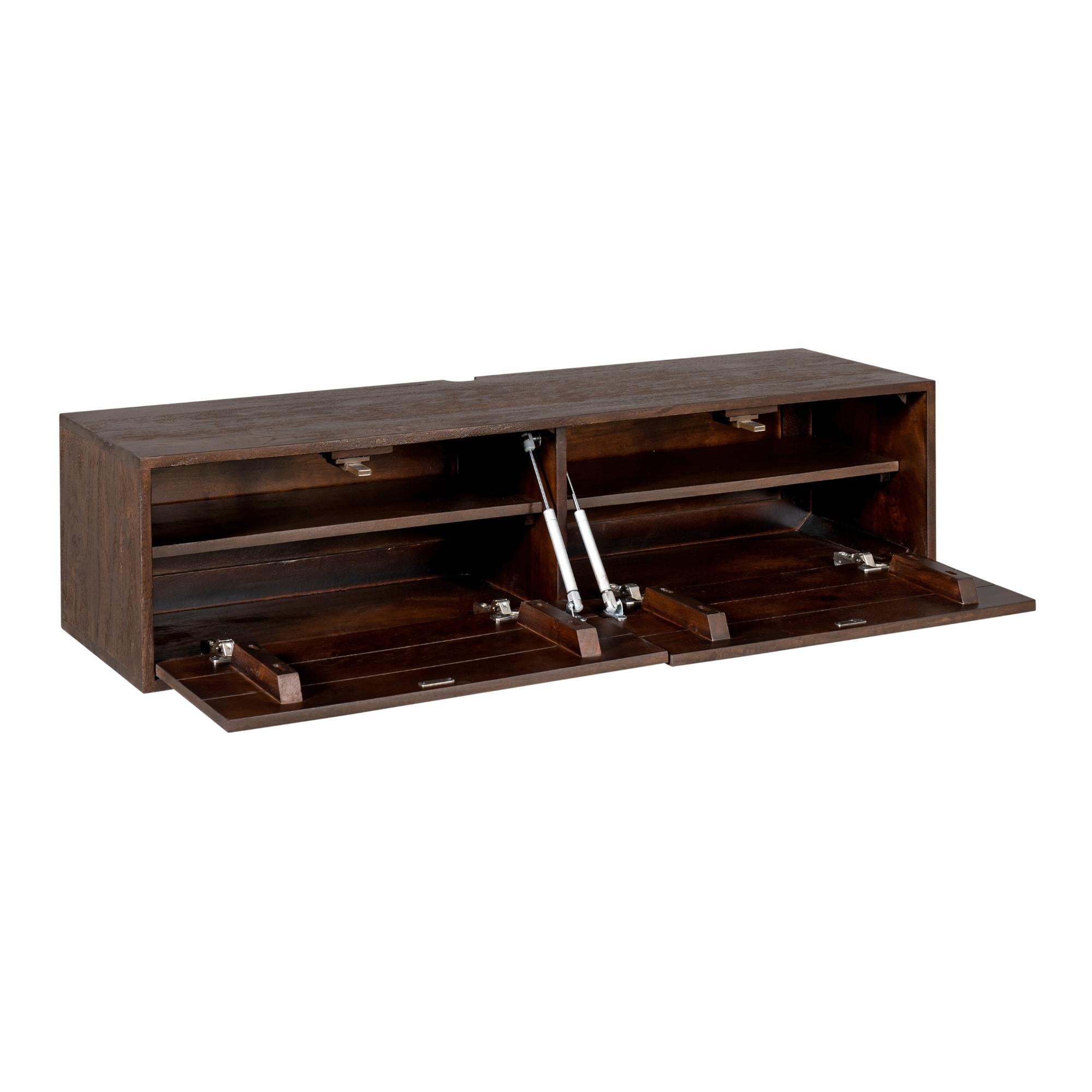 Zwevend TV-meubel Yuna - Bruin - 120 cm