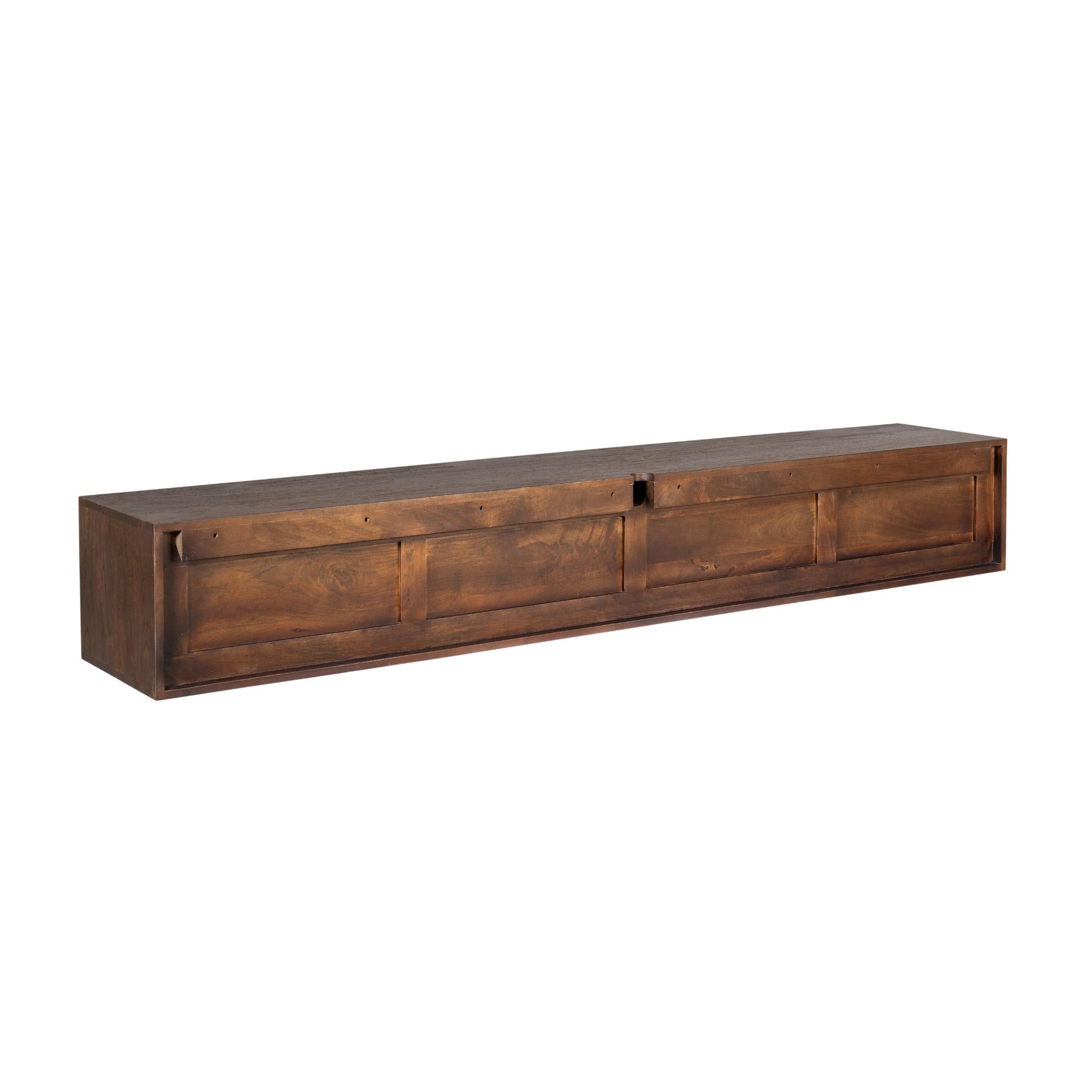 Zwevend TV-meubel Yuna - Bruin - 200 cm