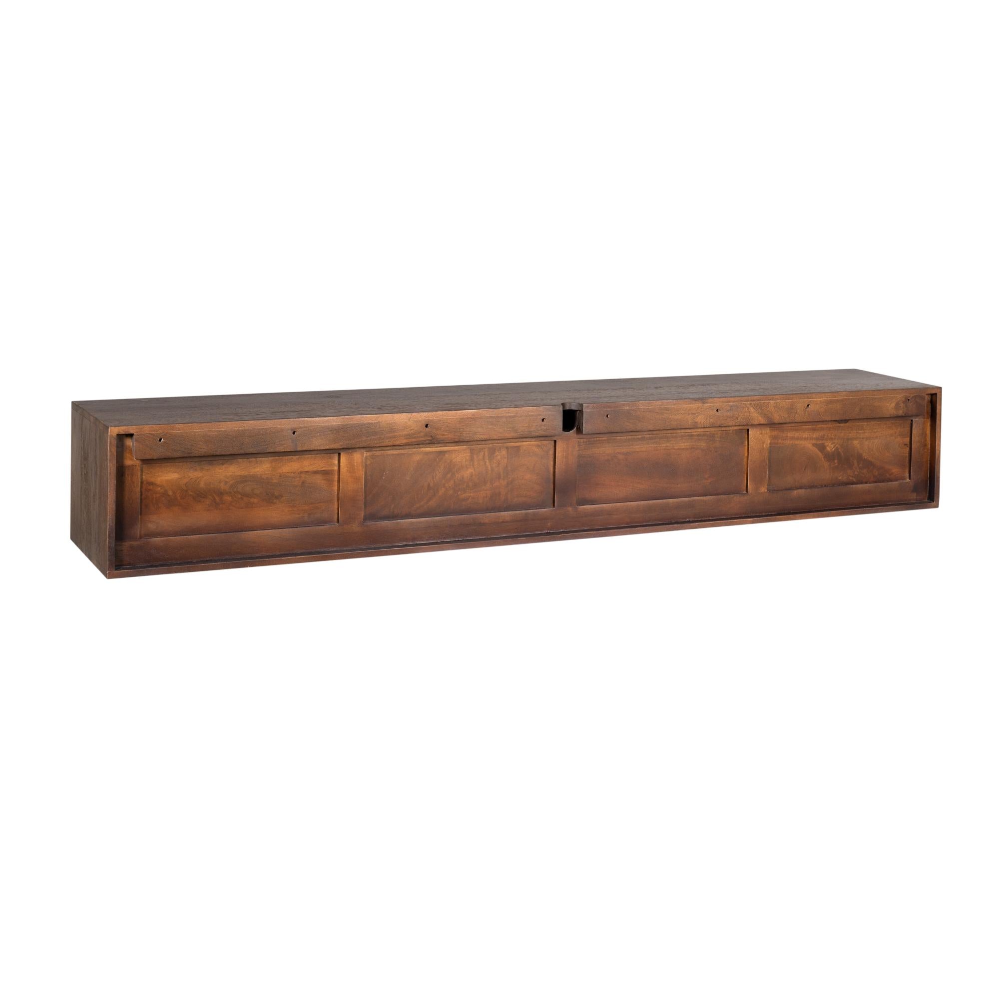 Zwevend TV-meubel Yuna - Bruin - 240 cm