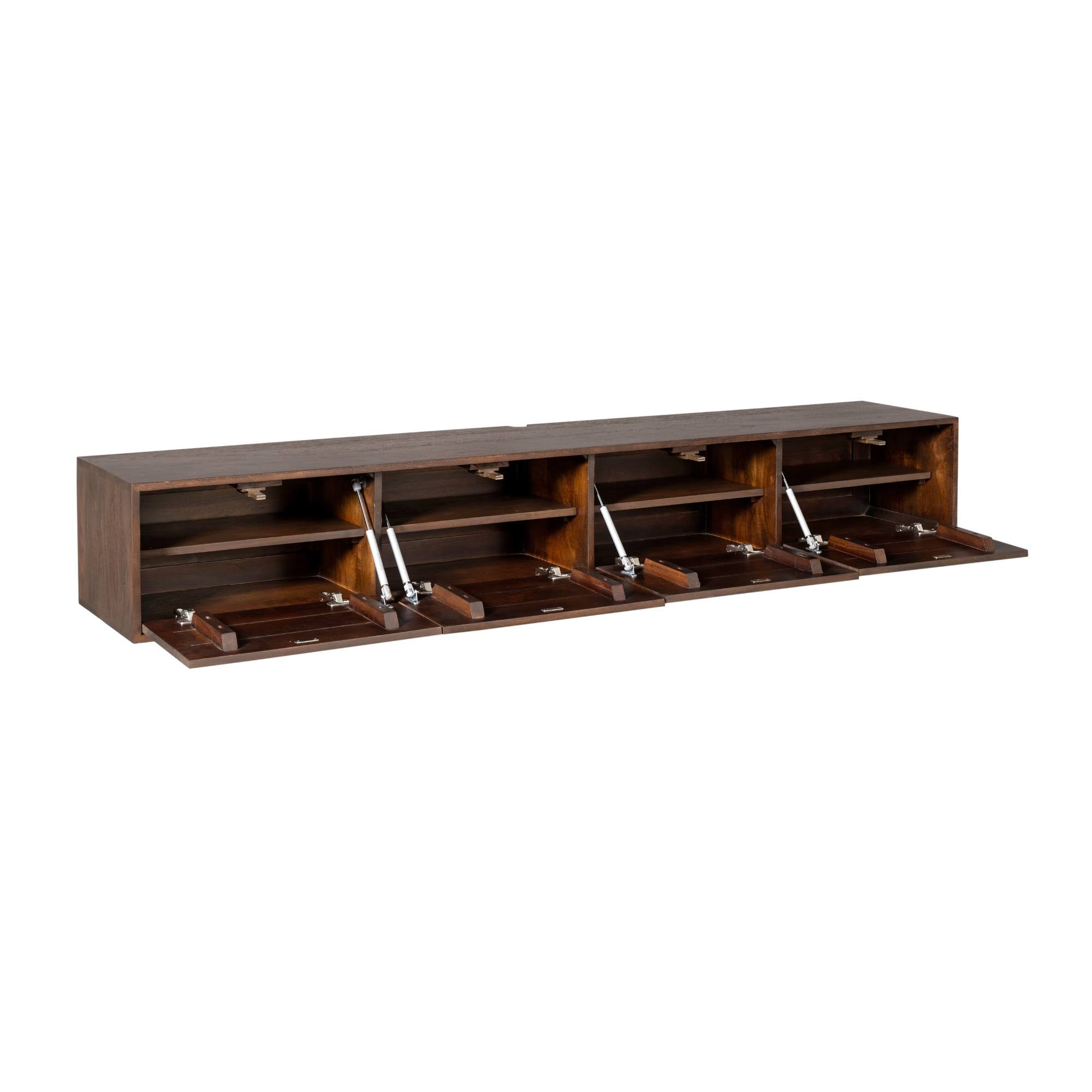 Zwevend TV-meubel Yuna - Bruin - 240 cm