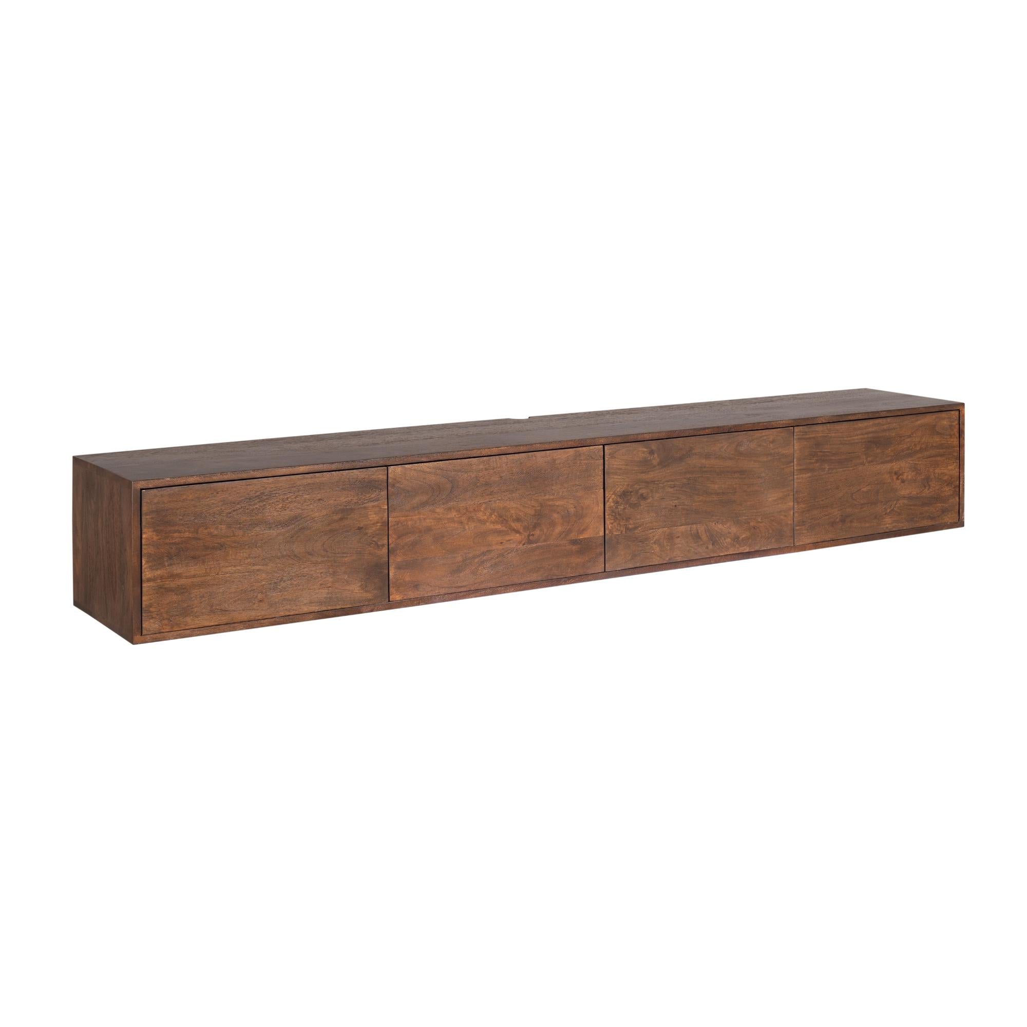 Zwevend TV-meubel Yuna - Bruin - 240 cm