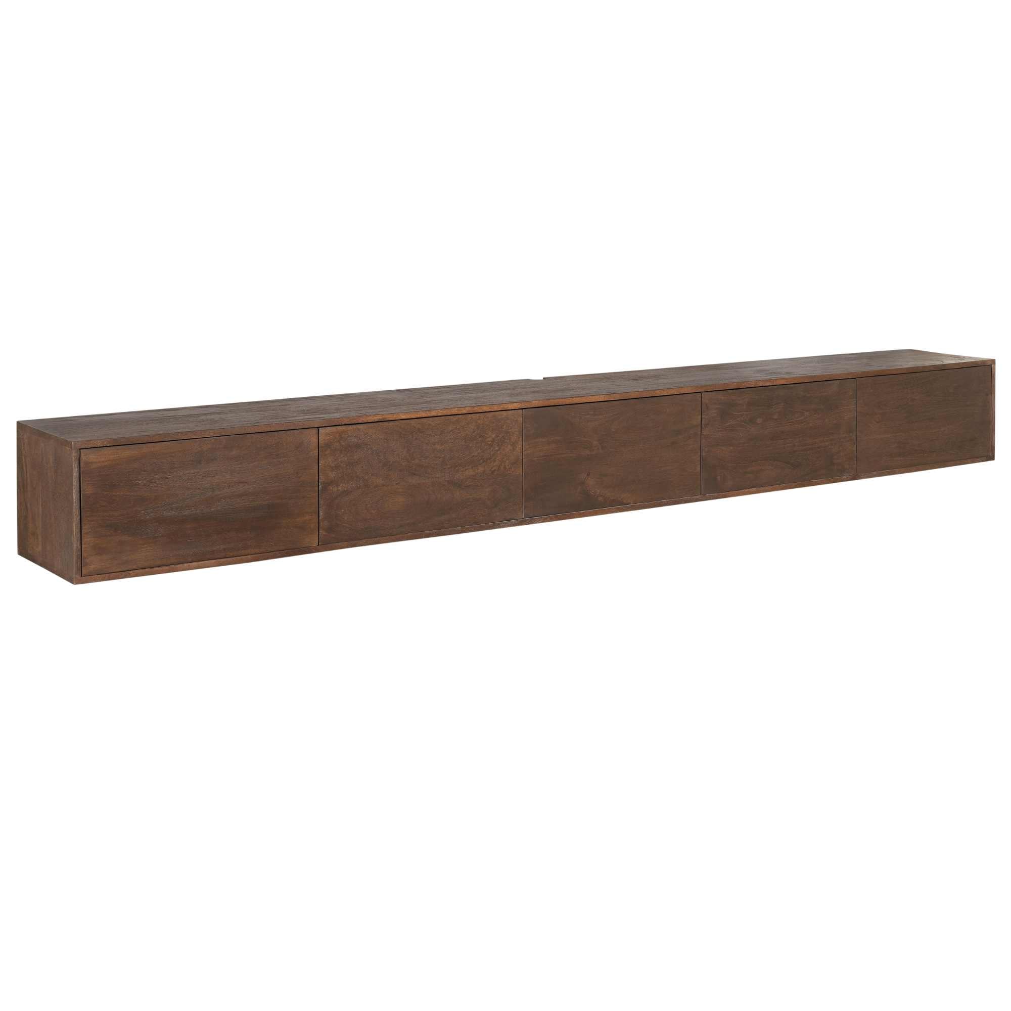 Zwevend TV-meubel Yuna - Bruin - 280 cm