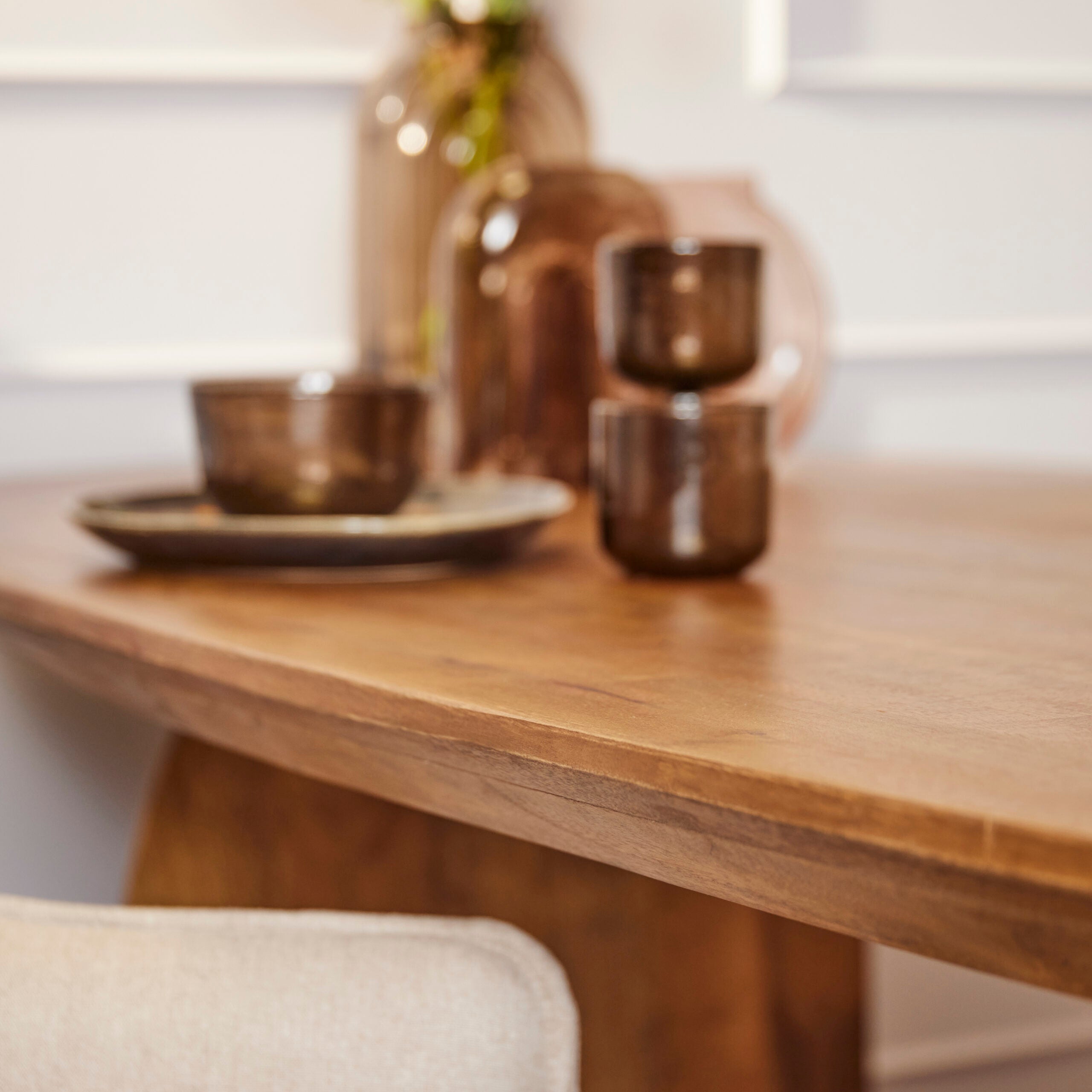Eettafel Serenity - Ovaal - Mangohout - Naturel - 200 cm
