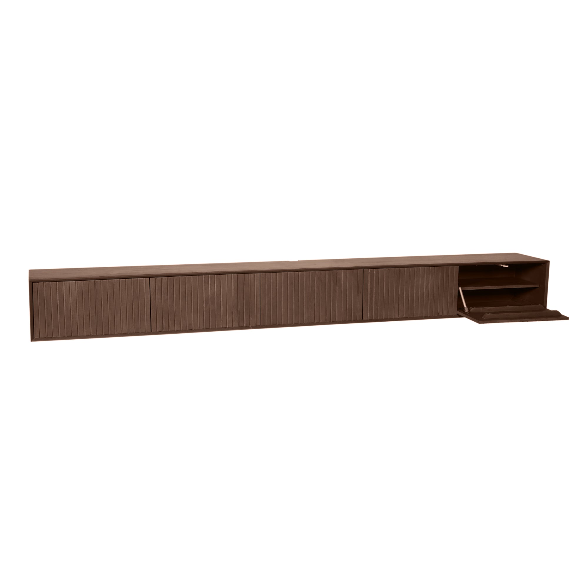 Zwevend TV-meubel Lunelle - Beige - 120 cm