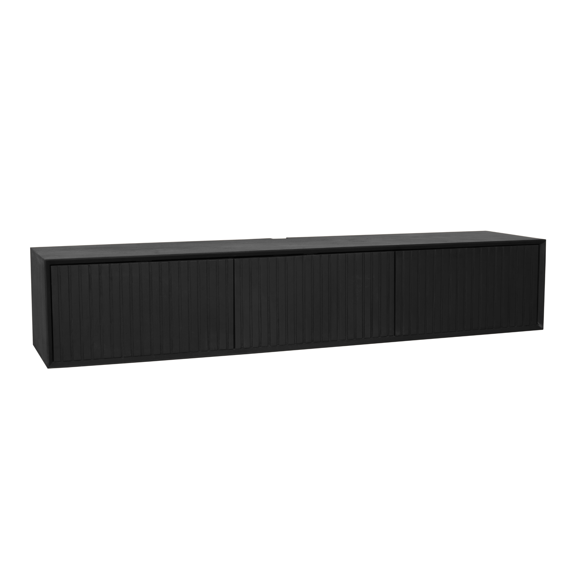 Zwevend TV-meubel Lunelle - Zwart - 160 cm
