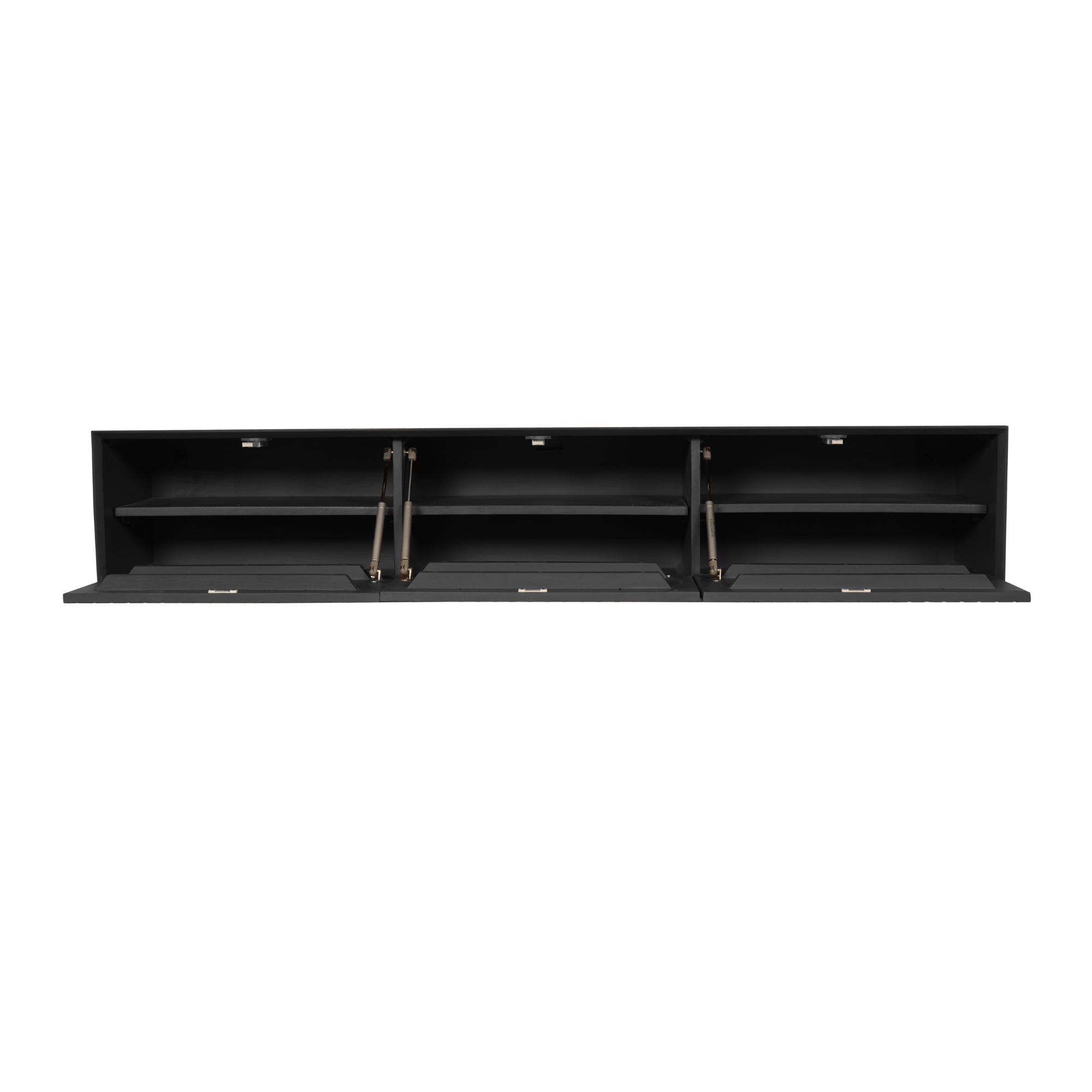 Zwevend TV-meubel Lunelle - Zwart - 160 cm