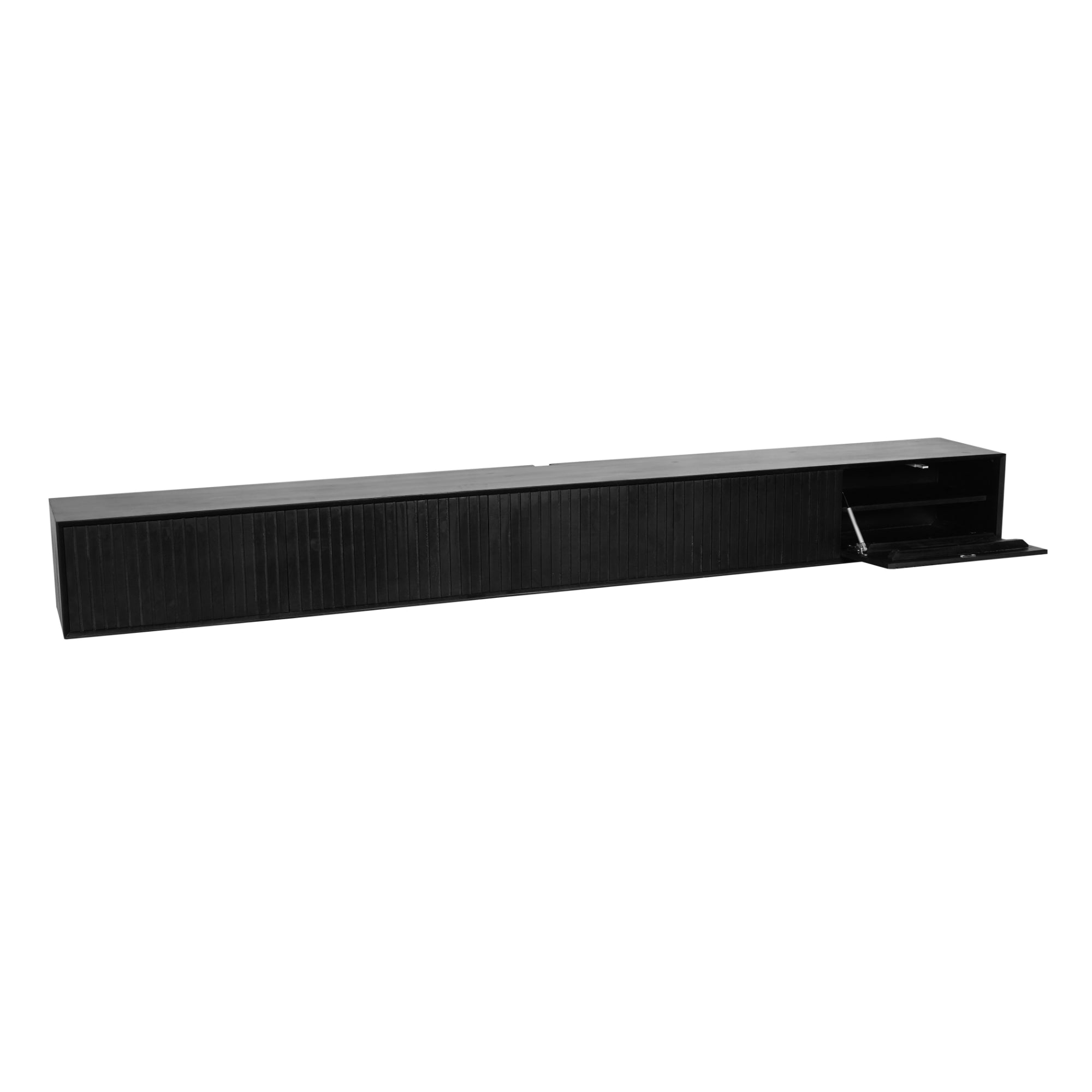 Zwevend TV-meubel Lunelle - Zwart - 280 cm