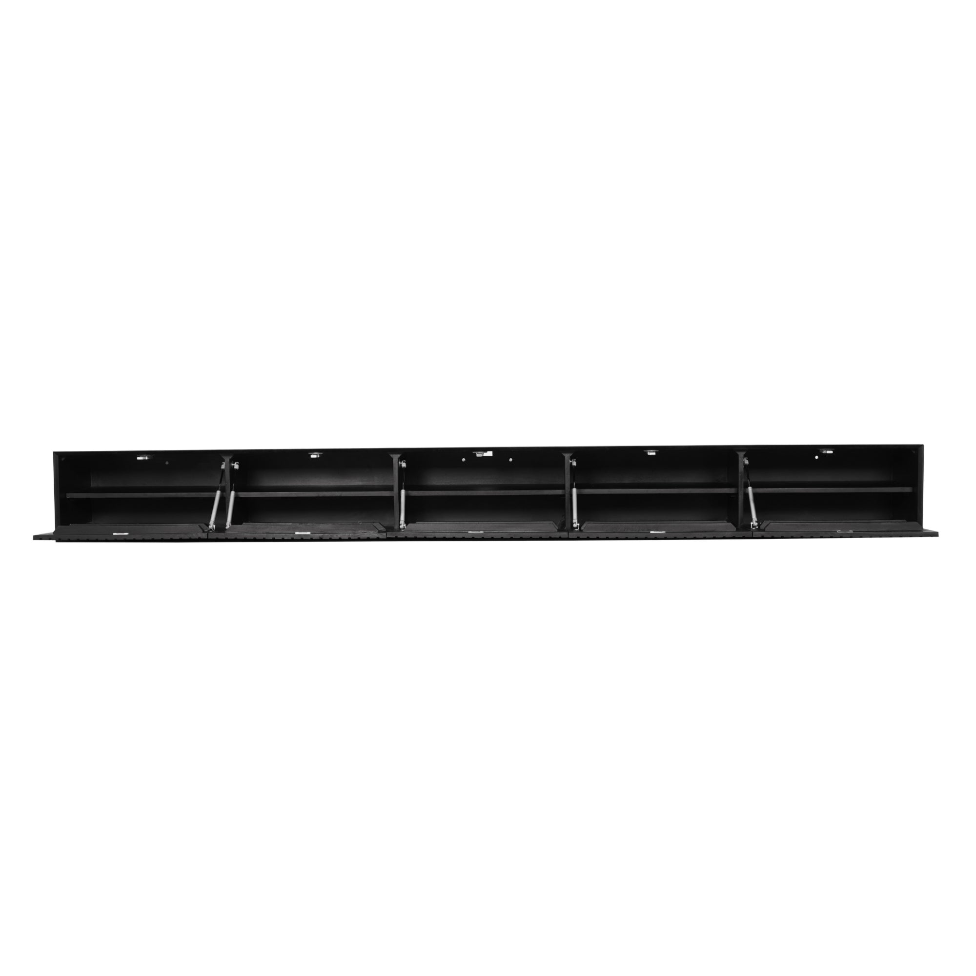 Zwevend TV-meubel Lunelle - Zwart - 280 cm