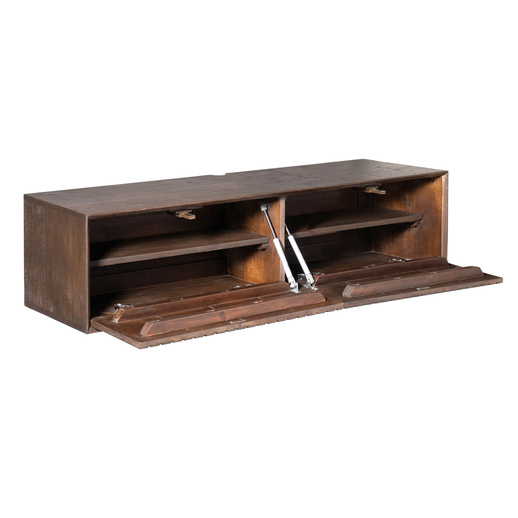 Zwevend TV-meubel Lunelle - Bruin - 120 cm