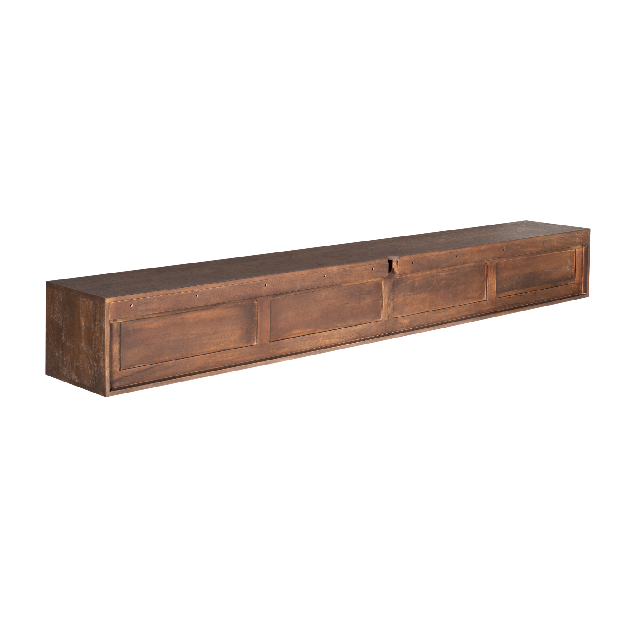 Zwevend TV-meubel Lunelle - Bruin - 240 cm