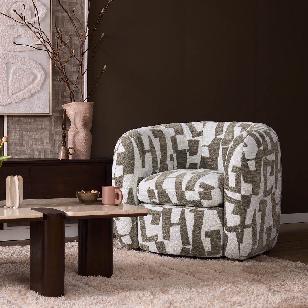 Fauteuil Isadee - Groen - Mosa Stof