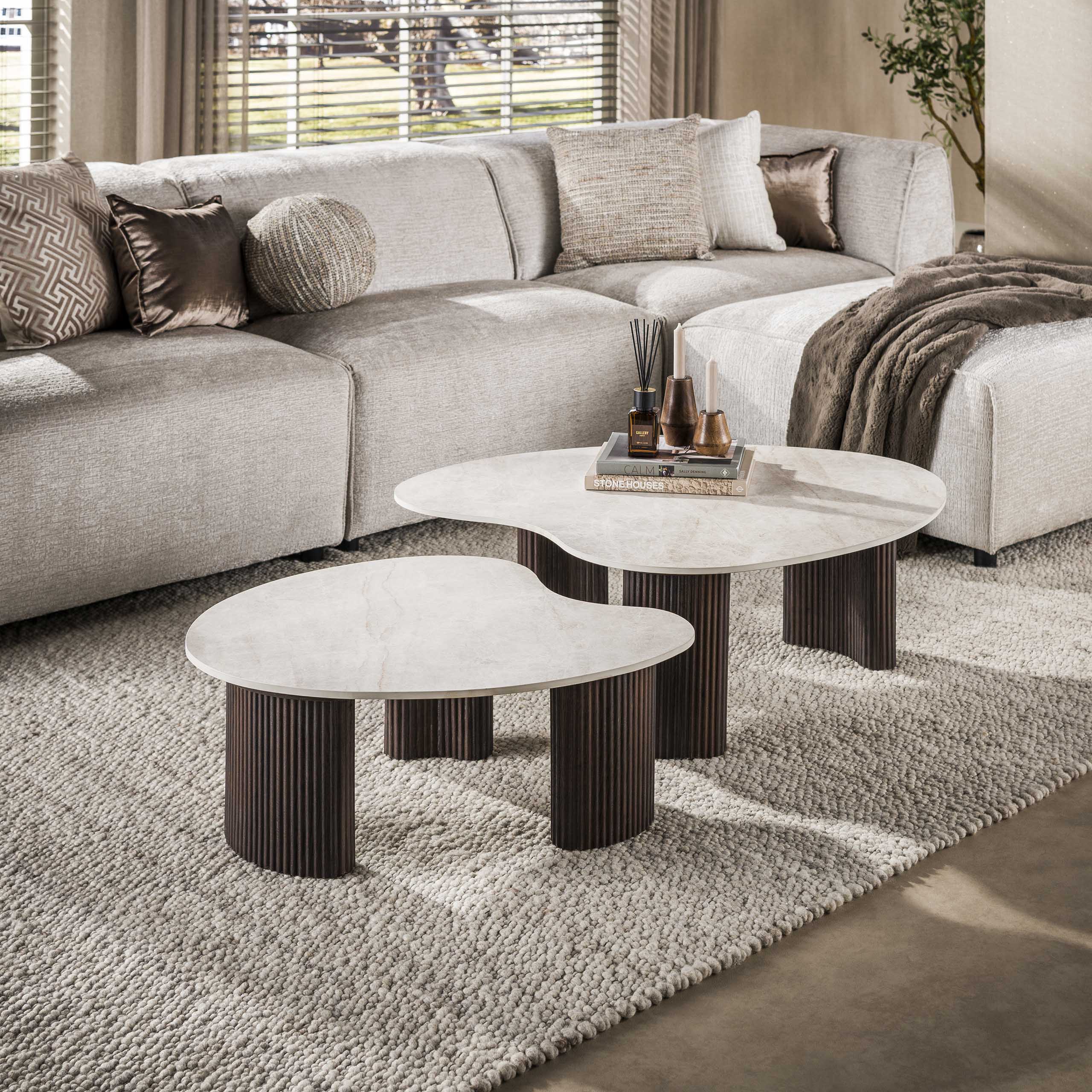 Salontafel Jisu Organisch Taj Mahal Set van 2 Meubelista