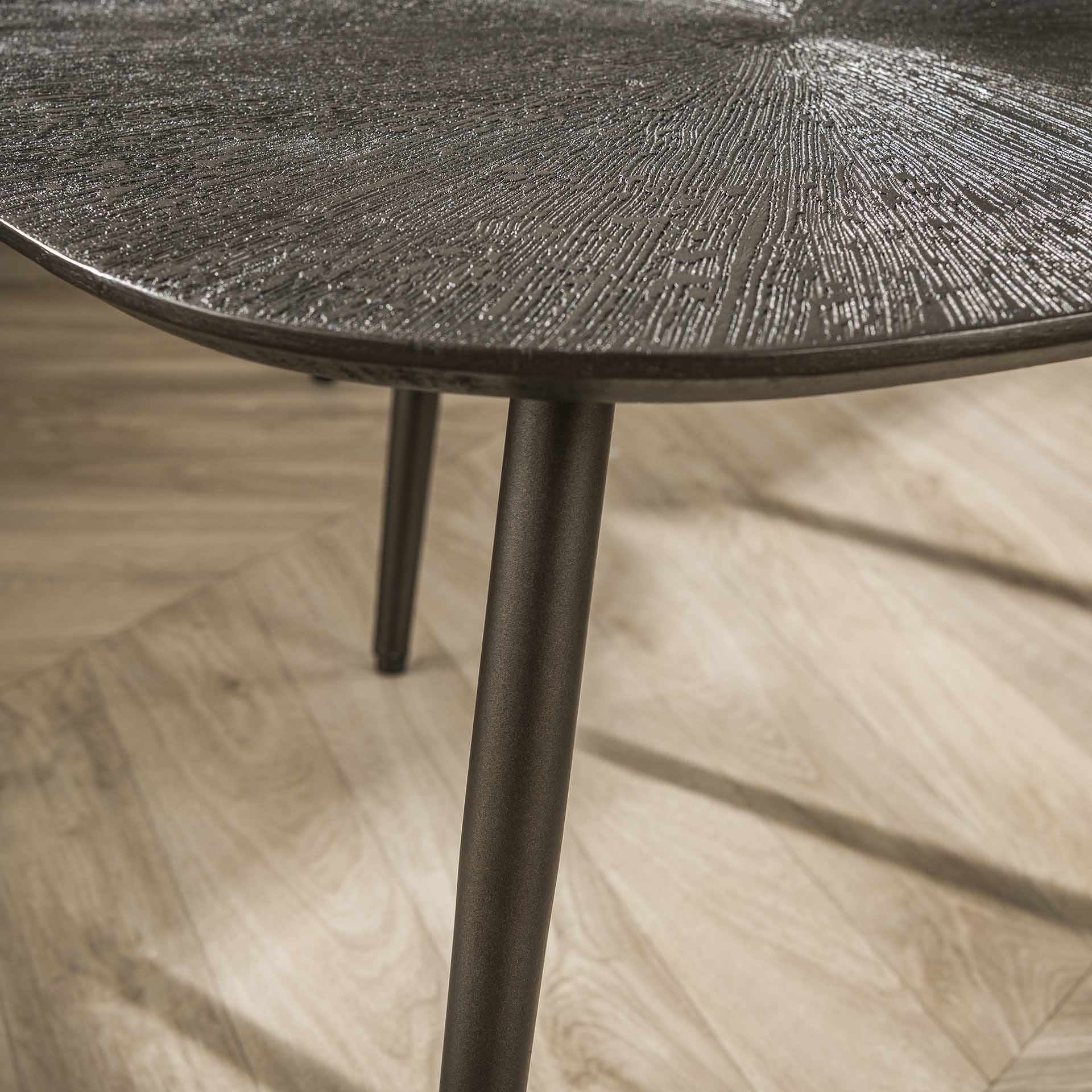 Salontafel Noara Organisch Brons Hout Set van 2 Meubelista Detailfoto