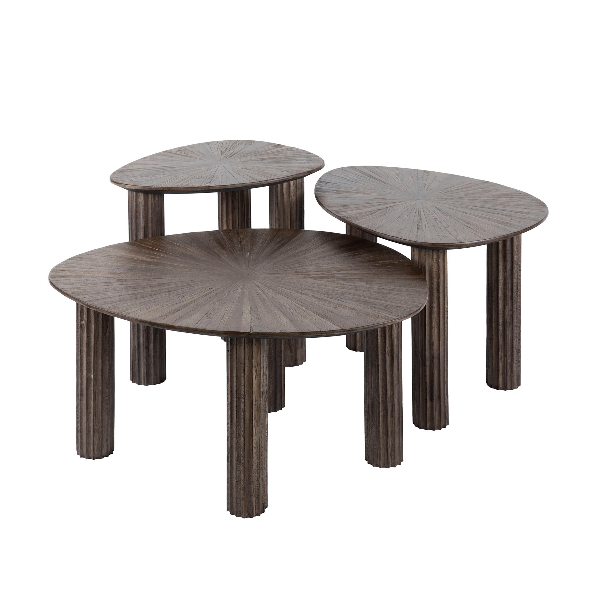 Salontafel Serova Organisch Teakhout Set van 3 Meubelista Main