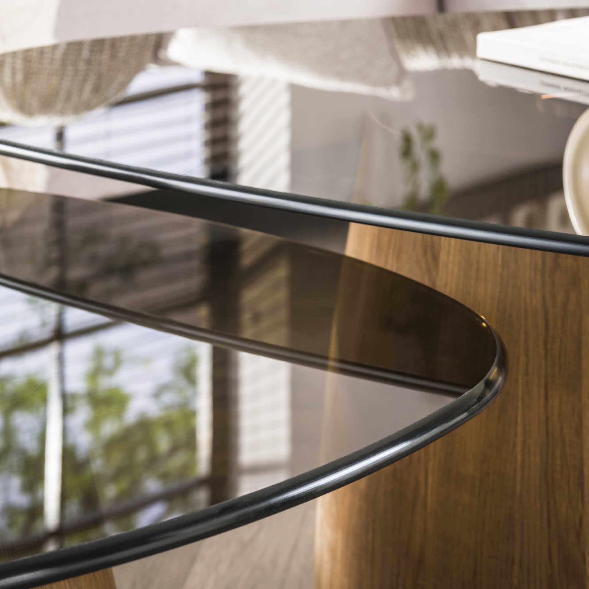 Salontafel Veyrona Organisch Brons Glas Set van 2 Meubelista Detailfoto