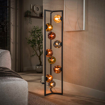 Vloerlamp Bello - 9-lichts - Mix - Glas - 150 cm