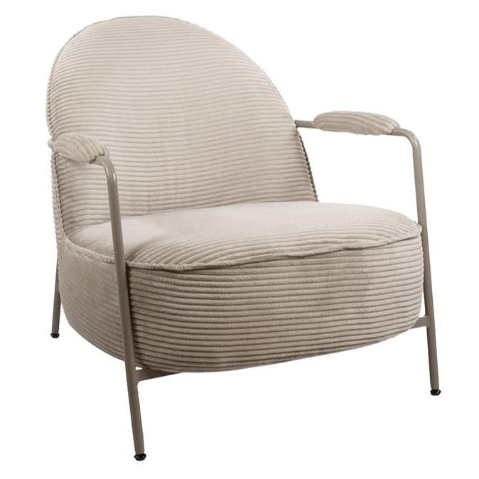 fauteuil casey beige ribstof meubelista main