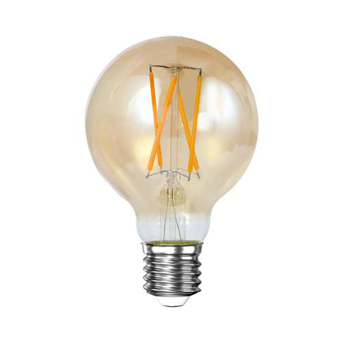 Lichtbron LED [G70] - Bol Ø7 - E27 6W 2100K 450LM - Dimbaar - Amberkleurig Glas