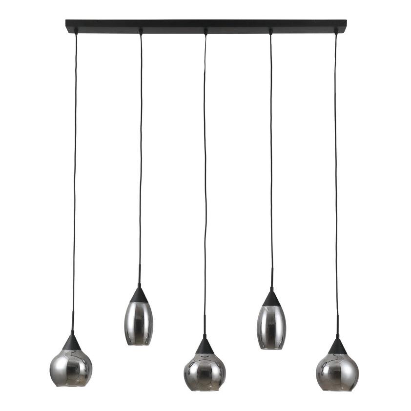 Hanglamp Astraeos - 5-lichts - Smoke - Glas