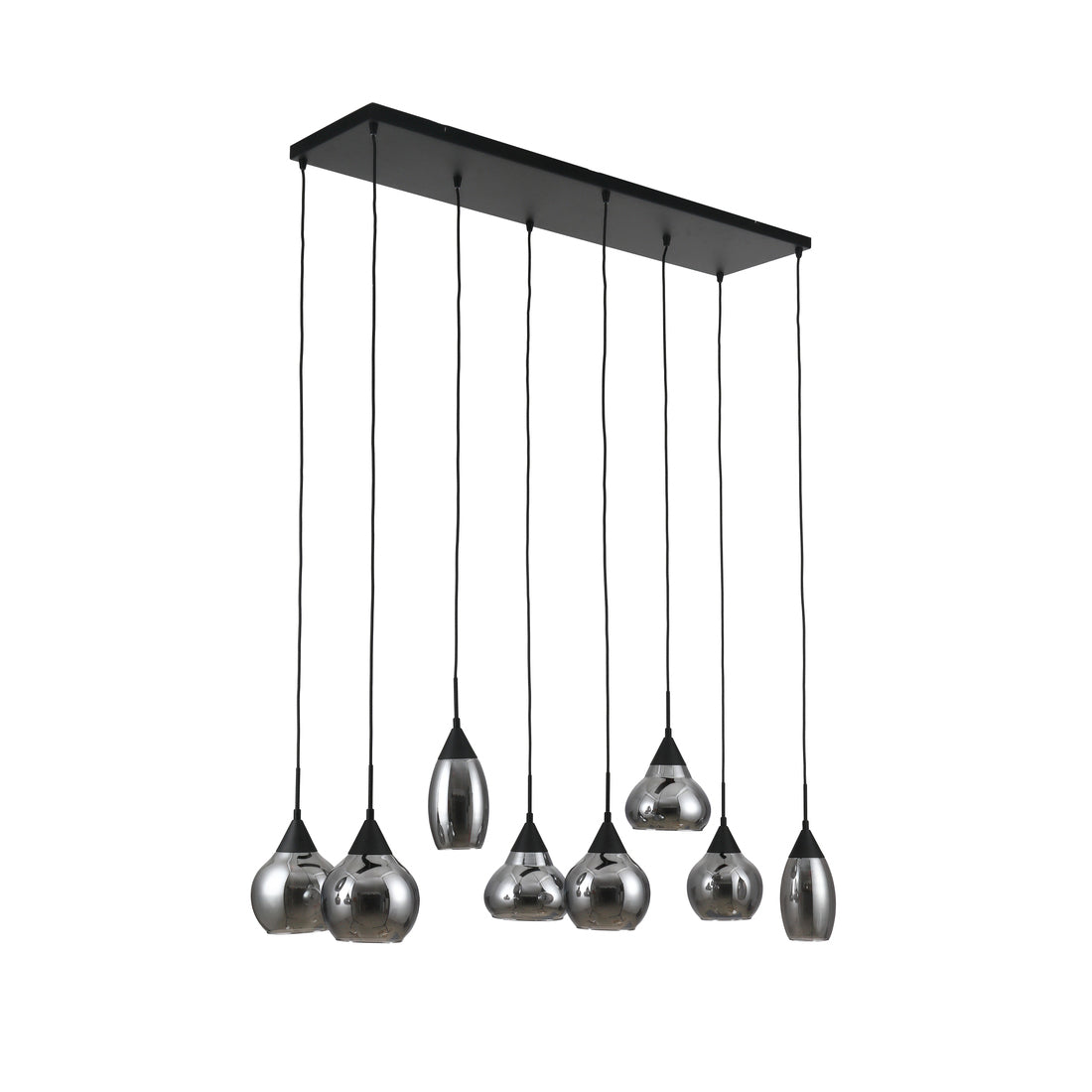 Hanglamp Astraeos - 8-lichts - Smoke - Glas