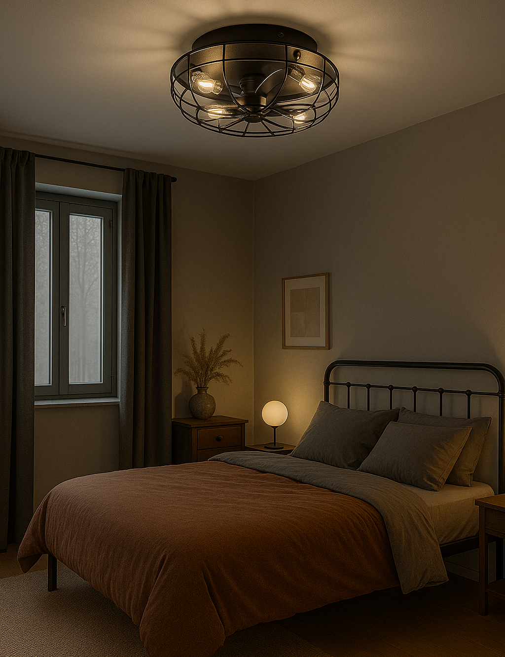 Plafondventilator Kate - Met Lamp - Zwart - Dimbaar - Koud + Warm