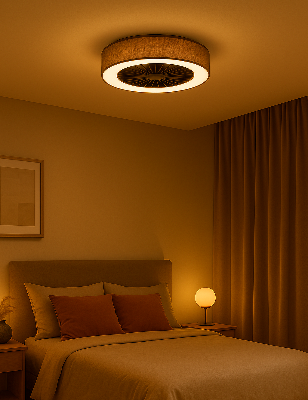 Plafondventilator Liv - Met Lamp - Grijs - Dimbaar - Koud + Warm