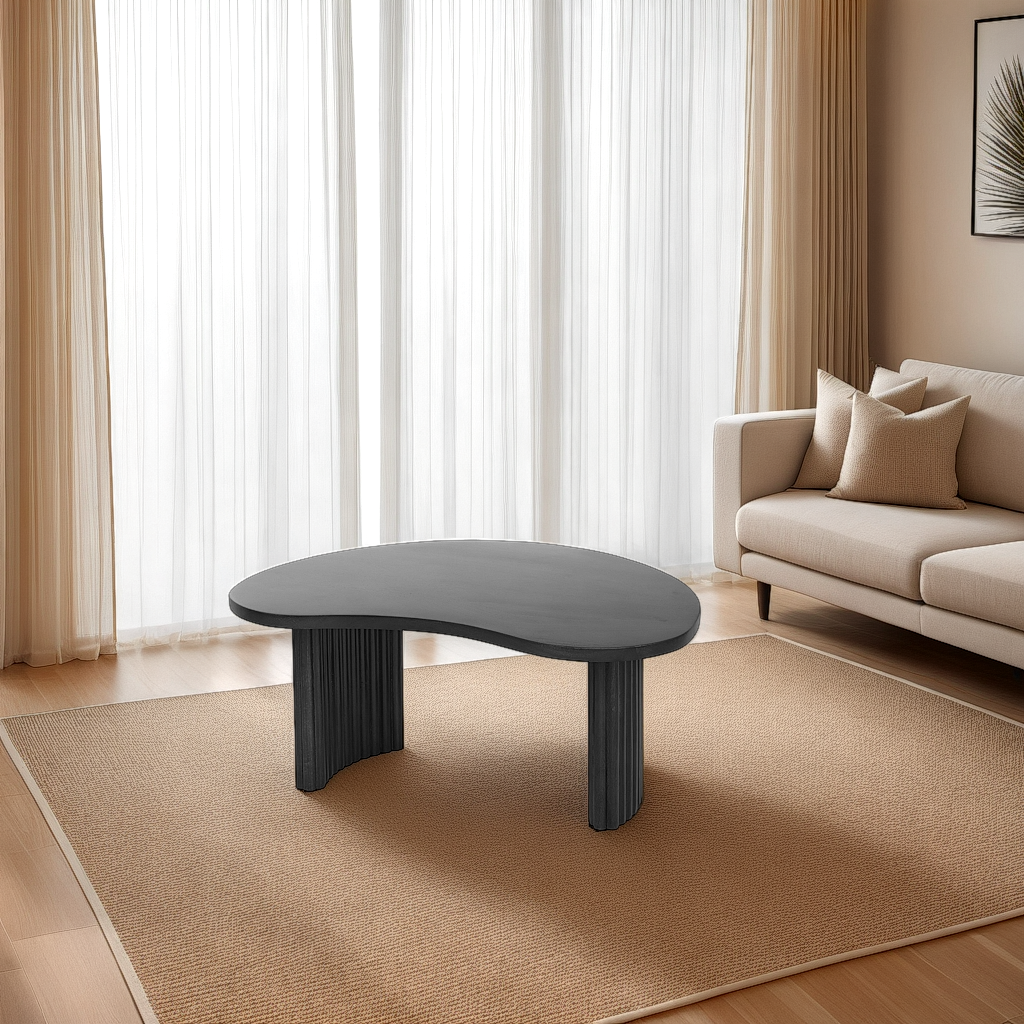 salontafel bony organisch zwart mangohout 85 cm meubelista lifestyle