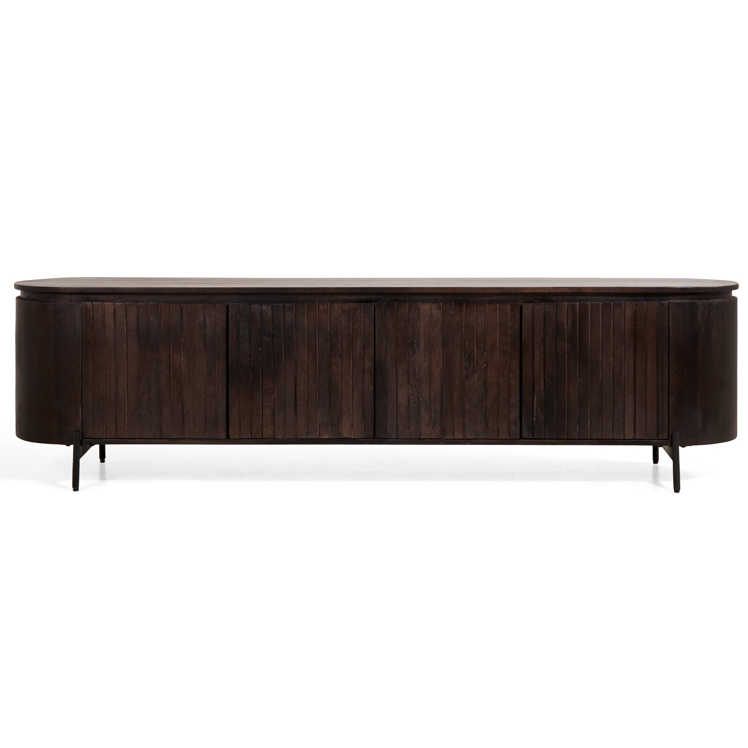 TV-Meubel Harmony - Donkerbruin - Mangohout - 210 cm
